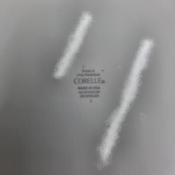 Corelle 12 inch dinner plate floral blue green vine break chip resistant - Picture 4 of 4